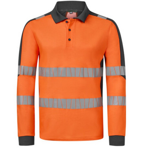 HAVEP POLO LM HI-VIS 10079 ORANJE/CHARCOAL MT 3XL