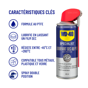 LUBRIFIANT SEC WD-40 SPE.AE400ML UE12 UNITAIRE