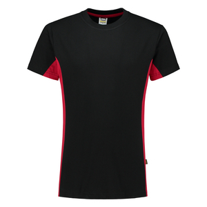 TRICORP T-SHIRT 102004 ZWART/ROOD MT 7XL