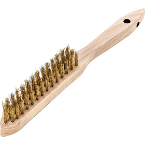 9713190003 Handdrahtbürste Messing gewellt 0,35mm 3-reihig Lessmann