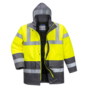 PORTWEST JACK CONTRAST S466 HI-VIS GEEL/GRIJS MT 3XL