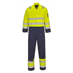 PORTWEST OVERALL MODAFLAME FR MV28 HV GEEL/MARINE MT 4XL