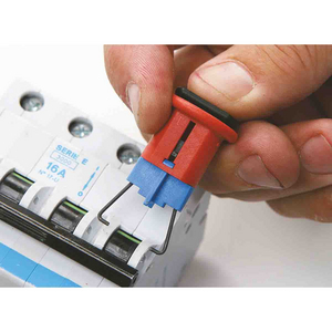 PACK 6 MINIATURE CIRCUIT BREAKER LOCKOUTS - PIN-IN STANDARD 090848-ELEC. CIRCUIT BREAKER L/O EURO PIS PK 6