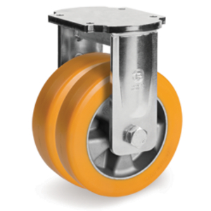 RUOTA 65HT 160X50 POLIURETANO TR ALTO SPESSORE NUCLEO ALLUMINIO SUPP. FISSO EEG MHD 658174