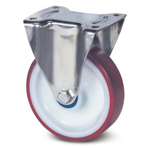 ROULETTE FIXE DIAM 125 MM FIXATION PLATINE, CHARGE 200KG
