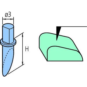SPH-71 / SINGLE BEVEL TASTATORE H=20MM PENETRATORE 354884