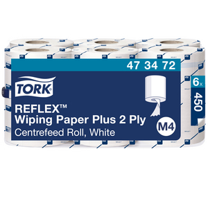 TORK POETSPAPIER CENTERFEED 2-LGS M4 WIT 473472 (6RO=PK)