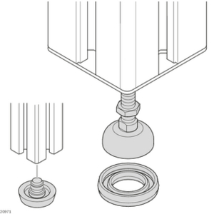 3842502257 Gelenkfuss D30 M8x65