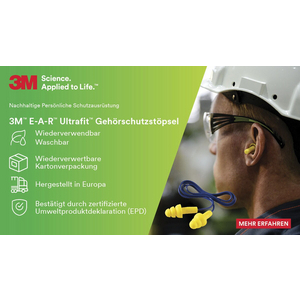 3M-UF01000. UF01000 E A R Ultrafit m. Kordel Kissenpackung SNR 32dB