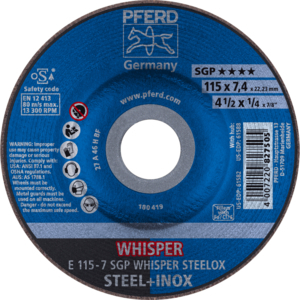 PFERD Reinforced grinding wheel E 115 7 A 46 H SGP WHISPER/22,23