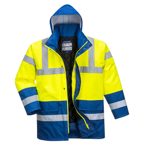 PORTWEST JACK CONTRAST S466 HI-VIS GEEL/KOBALT MT XS