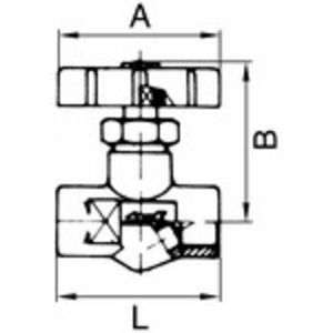 210.80 Nadelventil, Messing, mit Feinregulierung, G 1/4 IG, DN 4