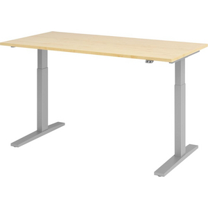 3610000075 Schrbtisch höverst. 1600x800x700-1200 mm Gest. sil, Pla. Ah