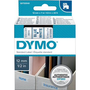 9982090025 Schriftband 45014 blau weiß 12mmx7m Dym