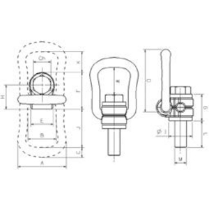 3310012890 Anschlagwirbel m.Spannbü. drehbar Klasse 10 M12x23