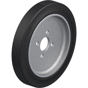 ROUE 750KG D.360MM 60MM CAOUT JANTE ACIER MOYEU A FLASQUE