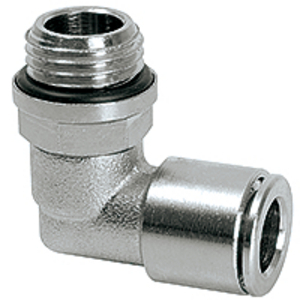 RACCORDO G1/4E PER TUBO FLESSIBILE ED. 8 MM 90 GR. - GIREVOLE (OTTONE NICHELATO) 101497