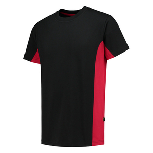 TRICORP T-SHIRT 102004 ZWART/ROOD MT 7XL