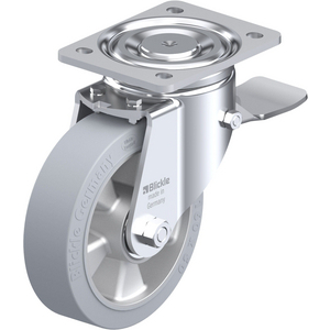 LH-ALEV 160K-ST-SG Lenkrolle spurlos grau mit Stop-Top