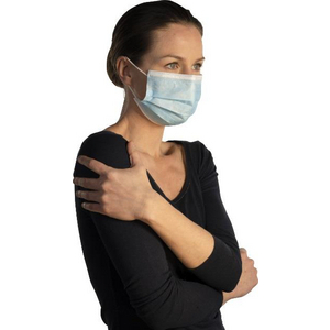 MASQUE CHIRURGICAL 3 PLIS BLEU TYPE II BOITE X50