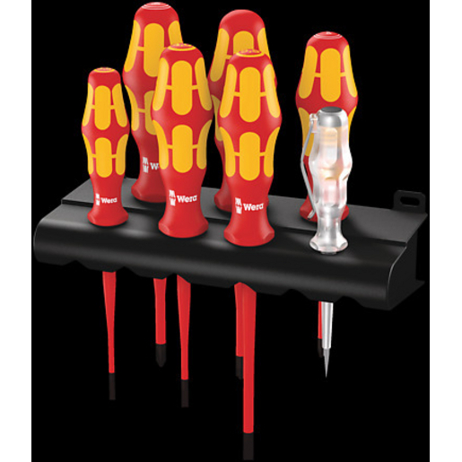 Wera 160ISS/7 Screwdriver Set - 7-Piece With Reduced Blade Diameter For Precision Work