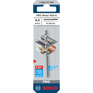 BOSCH METAALBOOR PRO HSS-G, 4,5X47X80 2608577643