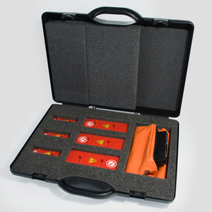 SET DI BINARI PER FUSIBILI NV BASSA TENSIONE DIMENSIONE NH00 E NH1 â NH3 CON GUANTO 850957 LV NV FUSE RAILS SET NH00-NH1-NH3