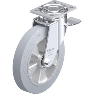LH-ALEV 250K-ST-SG Lenkrolle spurlos grau mit Stop-Top