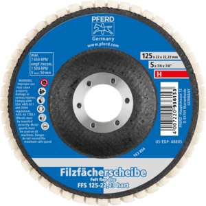 PFERD Felt flap disc FFS 125/22,23 H