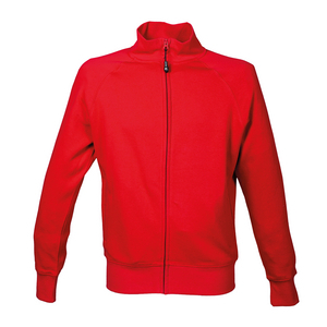FELPA ZIP LUNGA MALESIA POL/COT ROSSO 993126 # XL