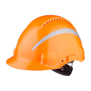 ELMETTO , UVICATOR, CRICCHETTO, VENTILATO, RIFRANGENTE, FASCIA ANTISUDORE IN PLASTICA, ARANCIONE, G3 7100103588