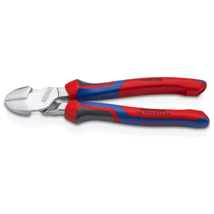 74 05 200.. Kraft-Seitenschneider verchromt 200mm mit 2K-Griff