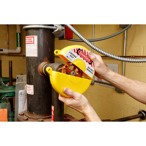 SISTEMI DI CHIUSURA PER VALVOLE A SARACINESCA 065593 GATE VALVE LOCKOUTS GVLO 6.5-10 YELLOW