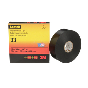 SCOTCH 33 RUBAN VINYLE ISOLANT ELEC NOIR 33MX25MM EP: 0,18MM