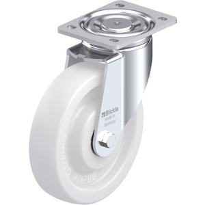 ROULETTE PIVOT. 900KG D.200MM AC BAND.POLYA 50MM MOY BILLE