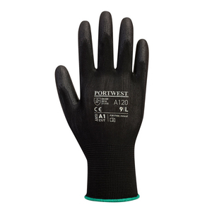 GUANTI CON PALMO IN PU BLACK A120BKR # S