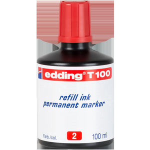 EDDING PERMANENT MARKERS 100ML NAVULINKT ROOD 002 T100