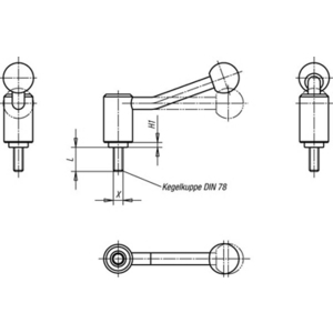K0109.1102X30 Spannhebel Gr.1 M10x30