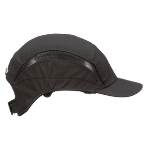 CASQUETTE ANTIHEURT NOIRE VISIERE REDUITE 55MM