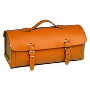 SAC AUTO EN CROUTE DE CUIR MONTAGE RIVE 35 CM 12X12X35