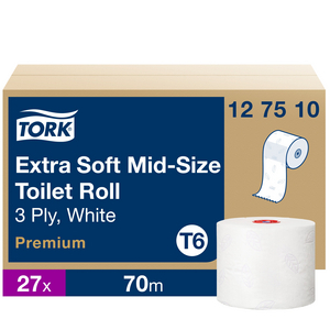 TORK TOILETPAPIER MIDSIZE 3LG T6 PREMIUM 127510 (DS=27RO)