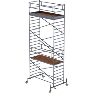 3210035745 Rollgerüst Aluminium m. Fahrbalken 1,35x3,00 m H 9,50 m