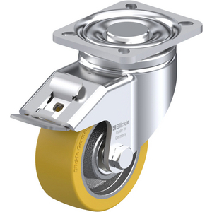 610683-RUOTA CON SUPPORTO GIREVOLE IN LAMIERA DACCIAIO STAMPATA, RUOTE CON SUPPORTO PER ALTE PORTATE LH-GTH 100K-1-FI