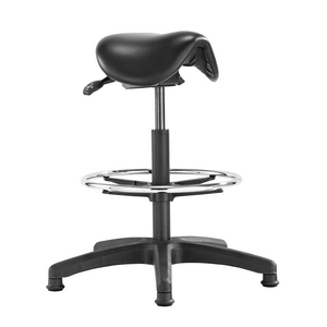 SIEGE ASSISE SIMILI CUIR VERIN LONG SUR PATINS+REPOSE PIEDS