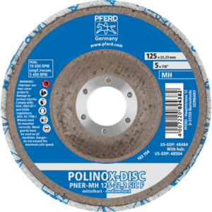 PFERD POLINOX® unitized disc DISC PNER MH 125 22,2 SiC F