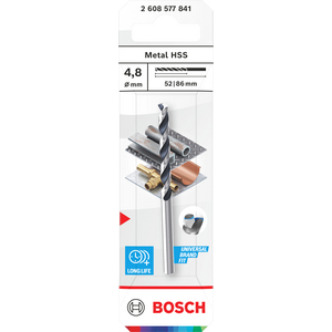 BOSCH METAALBOOR HSS POINTEQ 4,8MM 2608577841