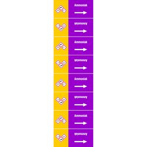 BRADY LEIDINGMERKER 135X500 AMMONIAK