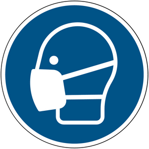 SEGNALETICA DI SICUREZZA ISO â E' OBBLIGATORIO INDOSSARE LA MASCHERA 820214 PIC M016-DIA 315-PP-CRD/1