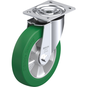 579409-RUOTA CON SUPPORTO GIREVOLE IN LAMIERA DACCIAIO STAMPATA, SUPPORTI VERSIONE SEMI-PESANTE, ATT L-ALST 200K