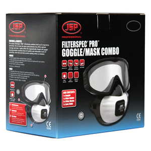 MASCHERINA FILTERSPEC PRO GOGGLE VALVED DIRECT VENT FFP3 MASK ANTI MIST LENS AGE130-201-100